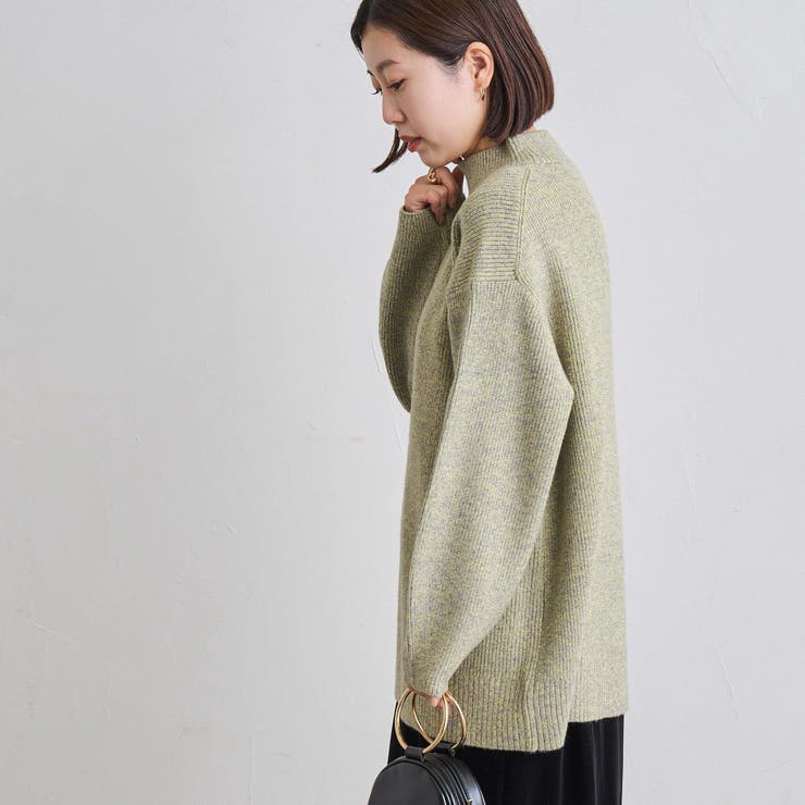 カラーメランジハイネックニット（WEB限定カラー）[品番：COEW0005056