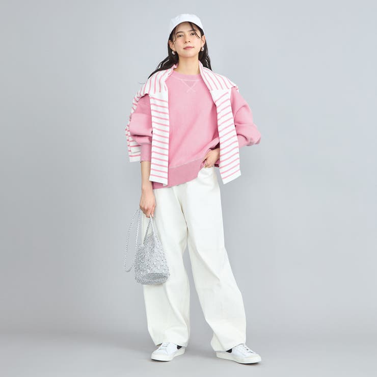 スウェットライククルーネックニット[品番：COEW0005173]｜coen【women