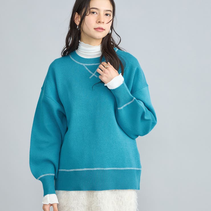 V twelve ターコイズ クルーネックセーター 【公式通販】