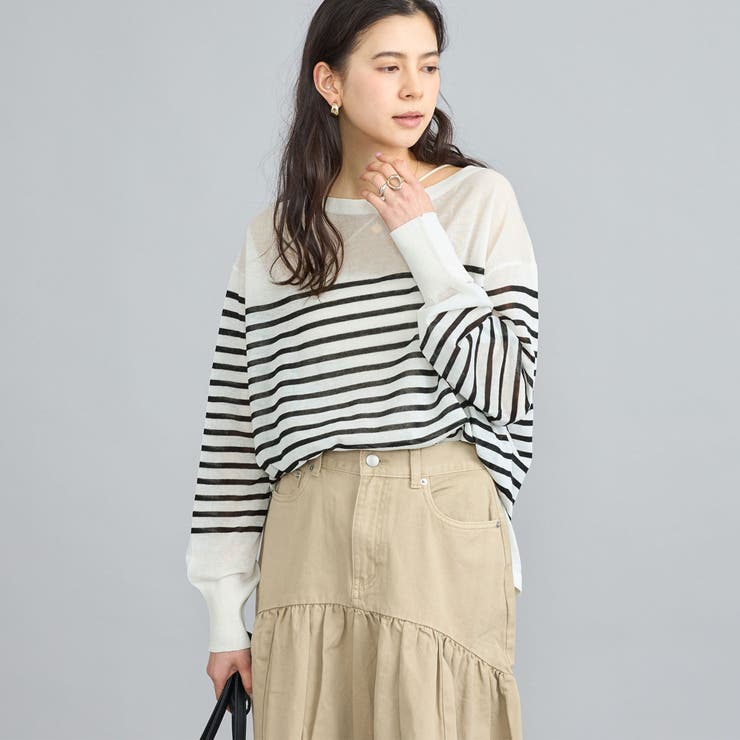 OFF WHITE | サラコシアーボートネックニットソー | coen【women】