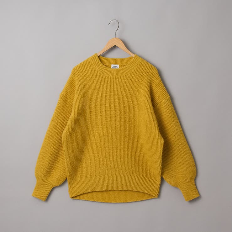 起毛アゼ編みクルーネックチュニックニット[品番：COEW0006567]｜coen