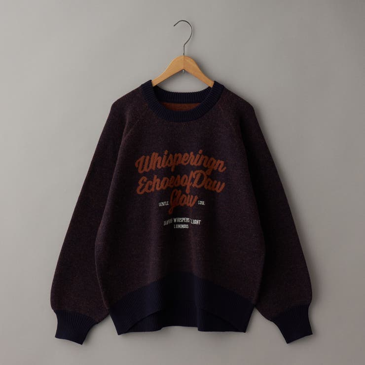 【もちフワ触感×1枚で映えるロゴデザイン】フェザーヤーンロゴジャガードニット | coen【women】 | 詳細画像11 