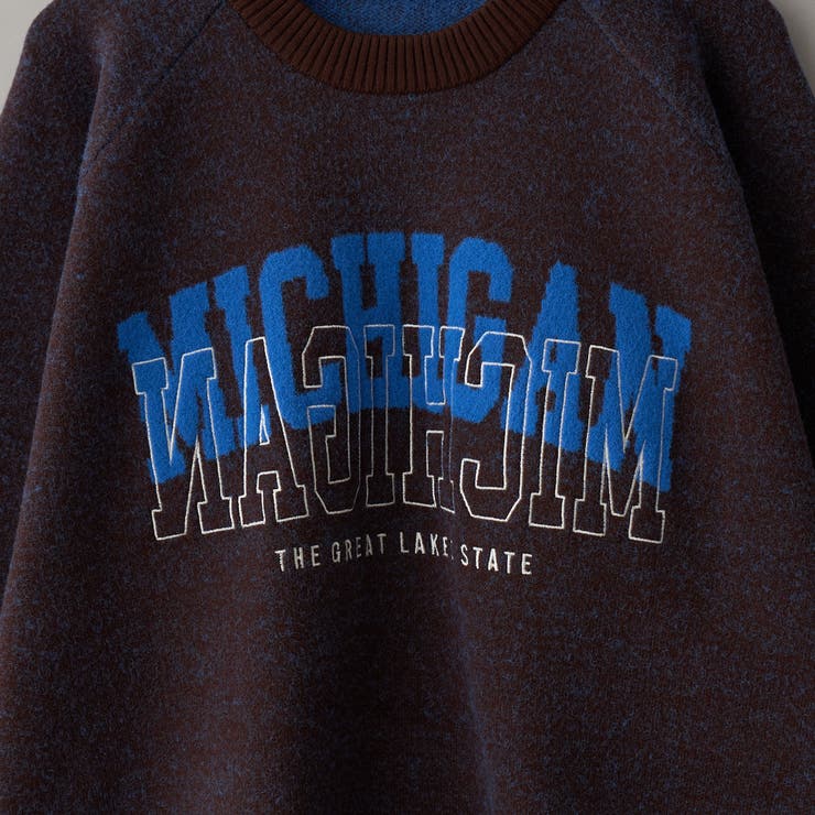 【もちフワ触感×1枚で映えるロゴデザイン】フェザーヤーンロゴジャガードニット | coen【women】 | 詳細画像18 