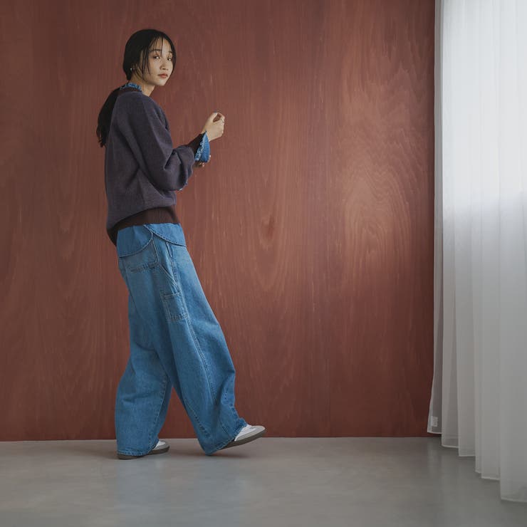 【もちフワ触感×1枚で映えるロゴデザイン】フェザーヤーンロゴジャガードニット | coen【women】 | 詳細画像30 