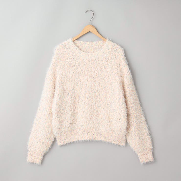 OFF WHITE | ミックスヤーンアゼ編みフェザータッチニット | coen【women】