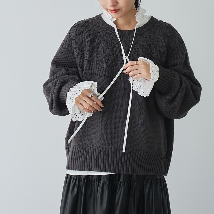 冬の褒められニット キュウシンライククルーネックニット | coen【women】 | 詳細画像1 