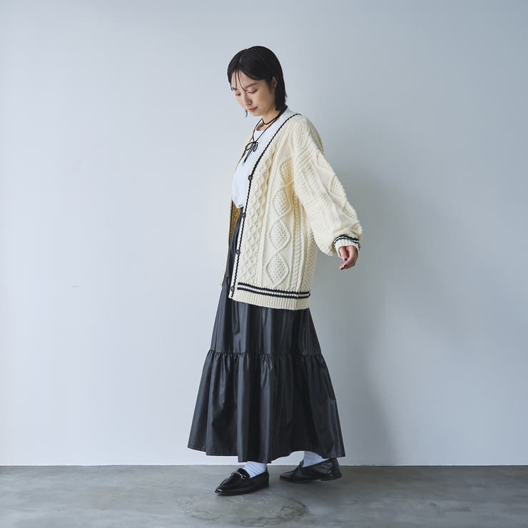 ケーブル編みVネックラインカーディガン | coen【women】 | 詳細画像13 
