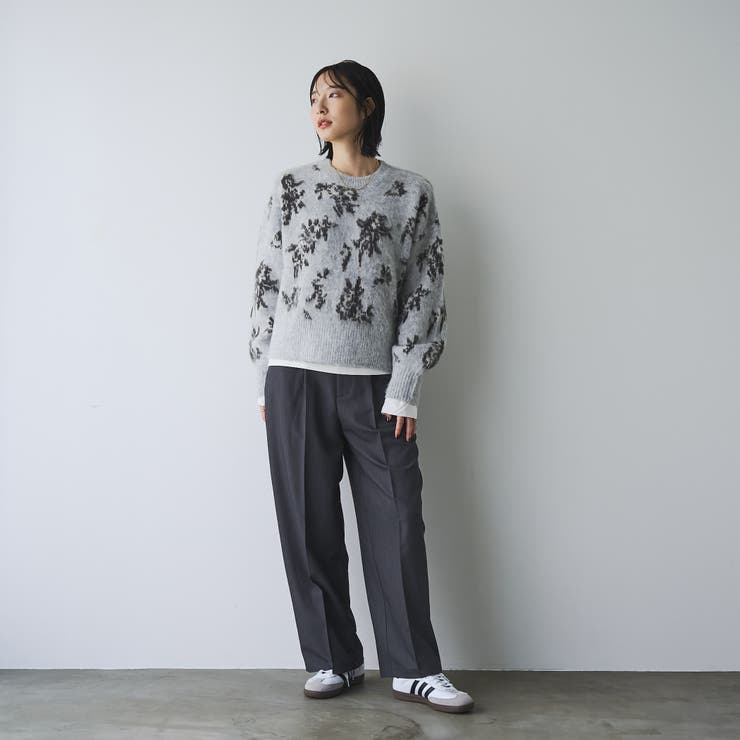 【ふんわりルーズなイマドキニット】ニュアンスフラワージャガードニット | coen【women】 | 詳細画像10 