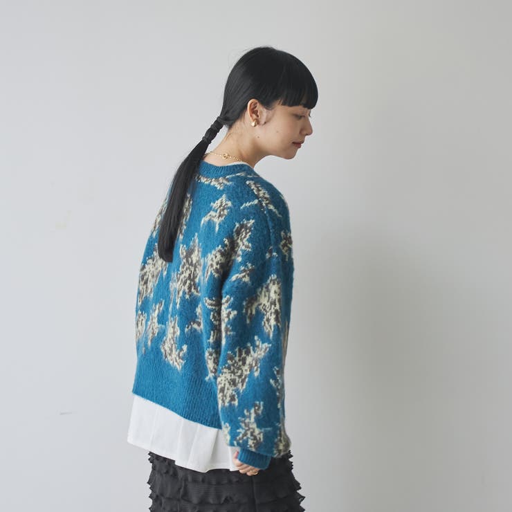 【ふんわりルーズなイマドキニット】ニュアンスフラワージャガードニット | coen【women】 | 詳細画像16 