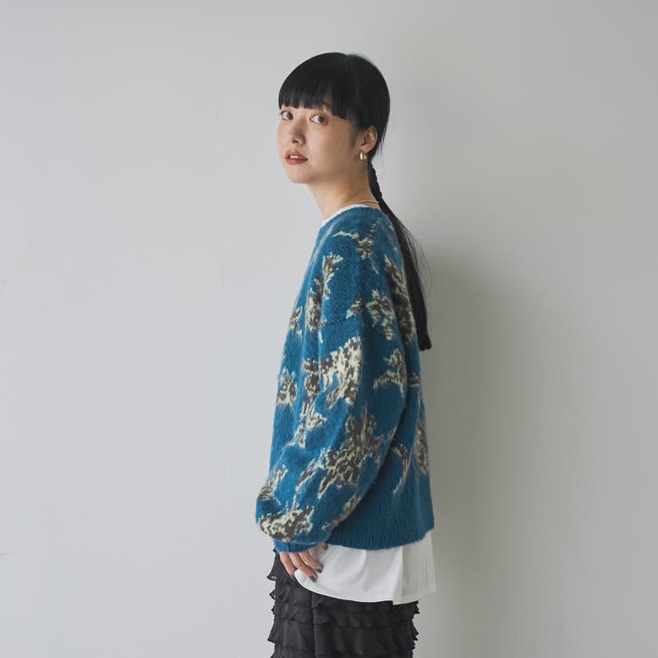 【ふんわりルーズなイマドキニット】ニュアンスフラワージャガードニット | coen【women】 | 詳細画像17 