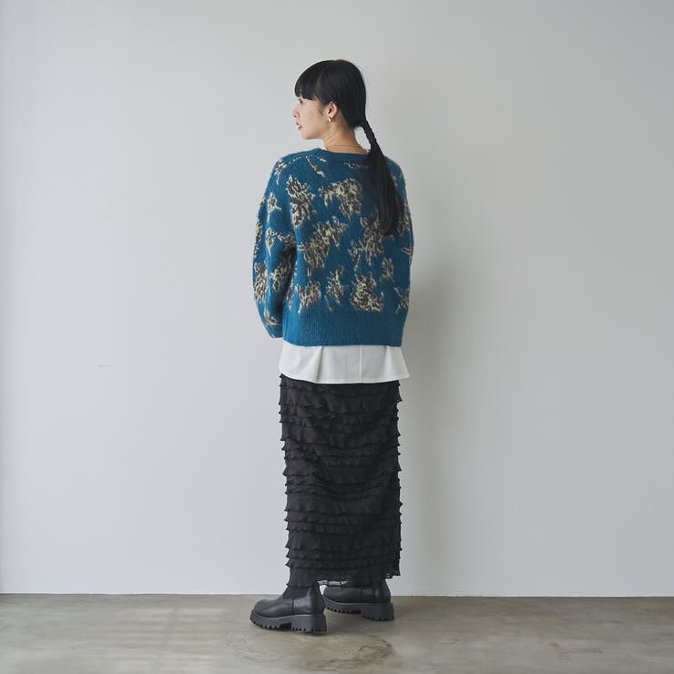 【ふんわりルーズなイマドキニット】ニュアンスフラワージャガードニット | coen【women】 | 詳細画像21 