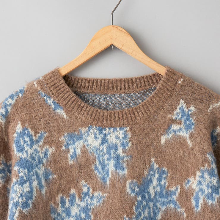 【ふんわりルーズなイマドキニット】ニュアンスフラワージャガードニット | coen【women】 | 詳細画像23 