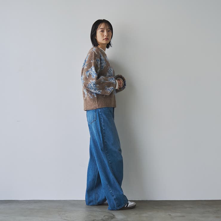 【ふんわりルーズなイマドキニット】ニュアンスフラワージャガードニット | coen【women】 | 詳細画像6 