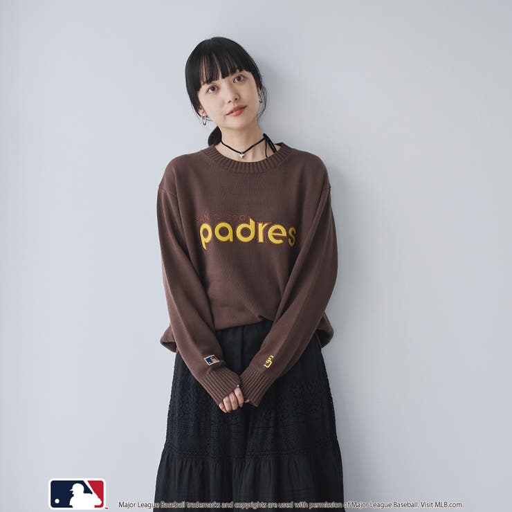 【スポーティ×ガーリー好バランス】MLB別注ワンポイントロゴクルーネックニット | coen【women】 | 詳細画像10 