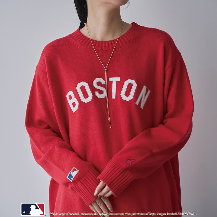 【スポーティ×ガーリー好バランス】MLB別注ワンポイントロゴクルーネックニット | coen【women】 | 詳細画像14 