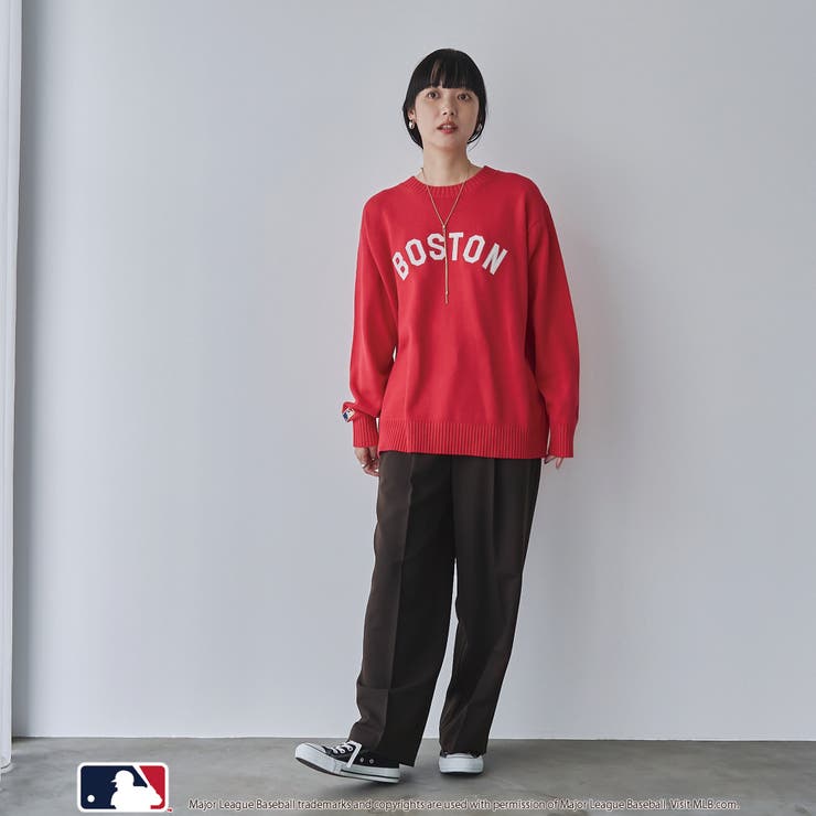 【スポーティ×ガーリー好バランス】MLB別注ワンポイントロゴクルーネックニット | coen【women】 | 詳細画像17 