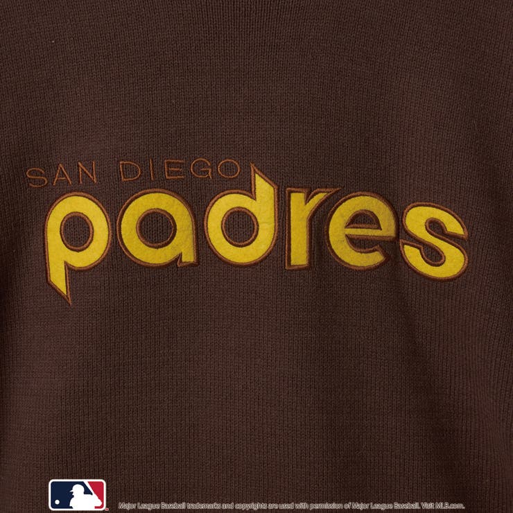 MLB - 【L】MLB パドレス ロゴ刺繍ニットカーディガン○セーター