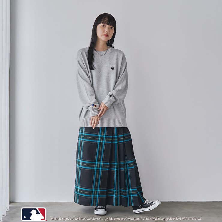 【スポーティ×ガーリー好バランス】MLB別注ワンポイントロゴクルーネックニット | coen【women】 | 詳細画像8 