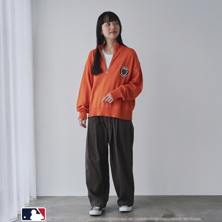 【1枚で着映え】MLB別注ワンポイントロゴハーフジップニット | coen【women】 | 詳細画像12 