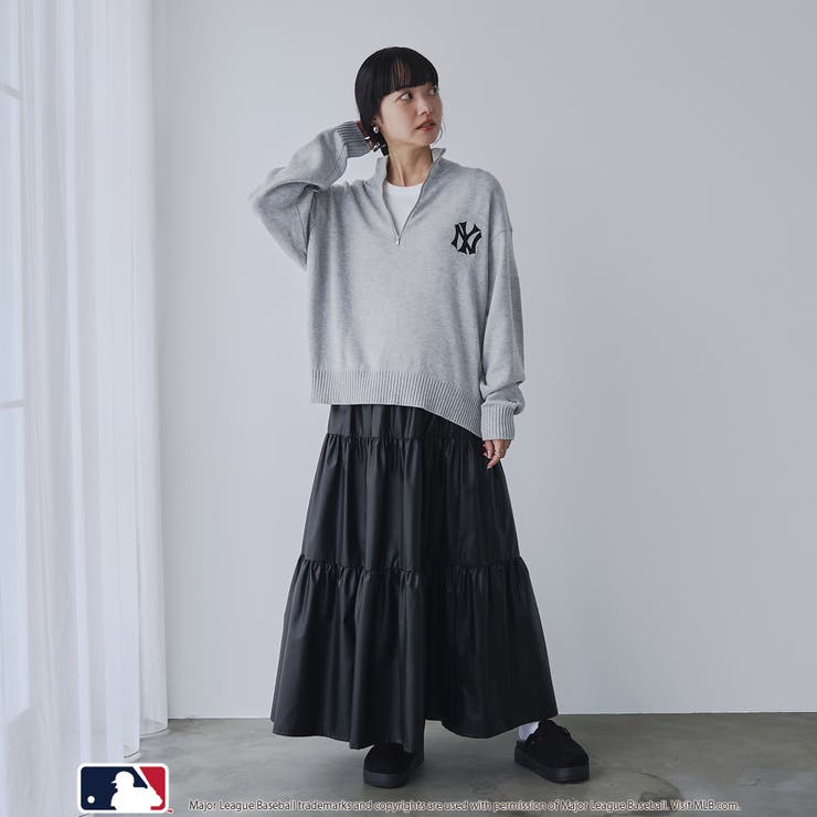 【1枚で着映え】MLB別注ワンポイントロゴハーフジップニット | coen【women】 | 詳細画像6 