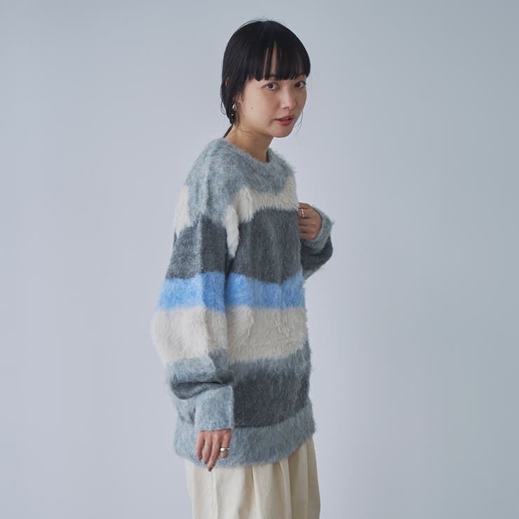 ミックスヤーンカラーブロックニット | coen【women】 | 詳細画像10 