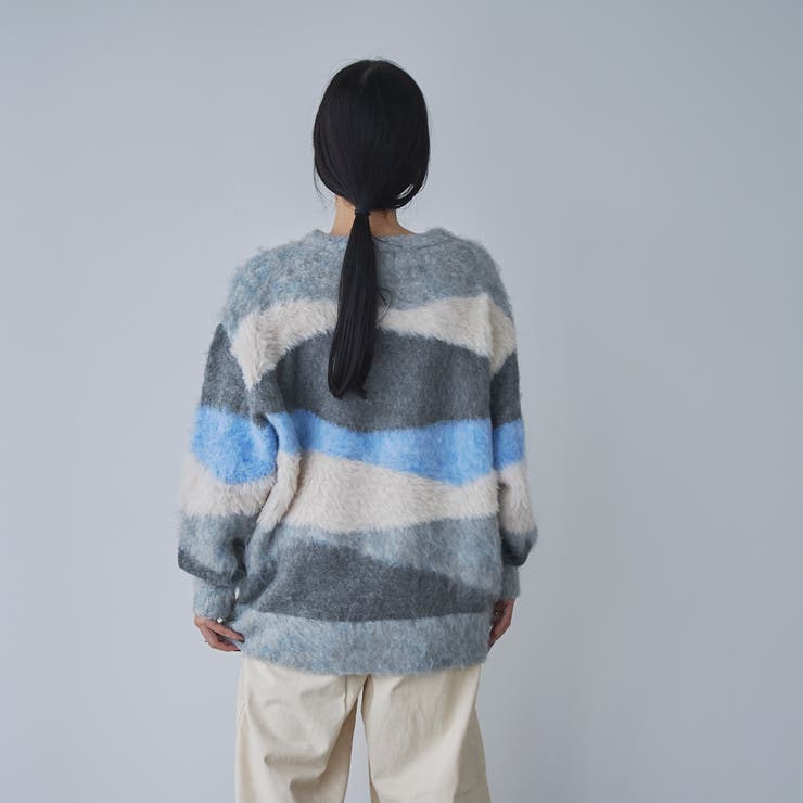 ミックスヤーンカラーブロックニット | coen【women】 | 詳細画像12 