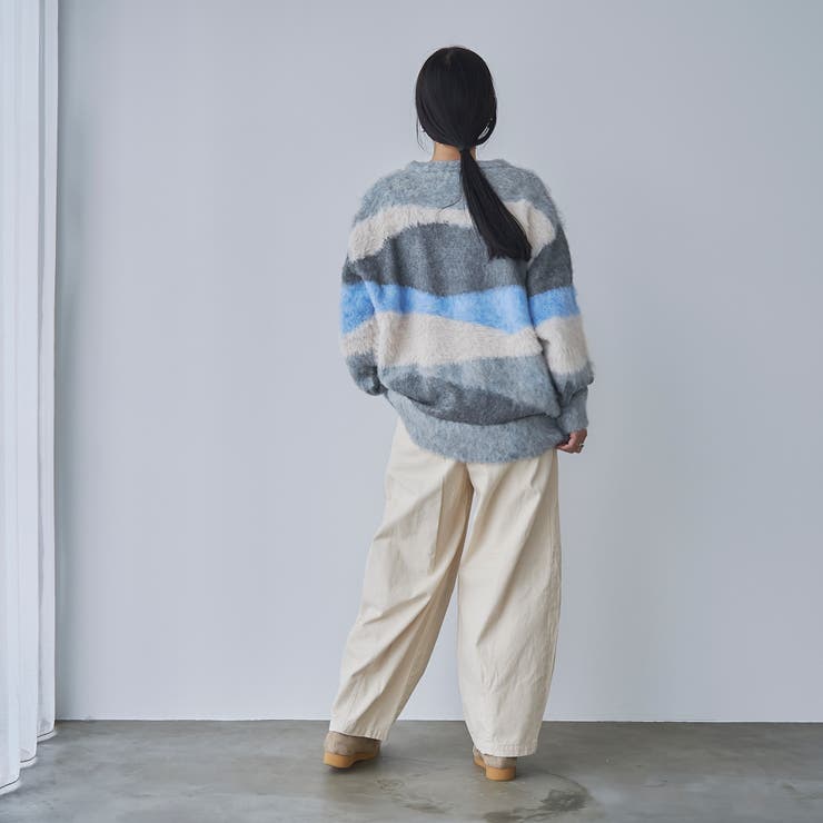 ミックスヤーンカラーブロックニット | coen【women】 | 詳細画像14 