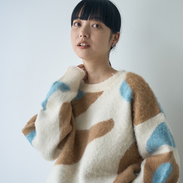【1枚で映える主役級】マーブルカラー起毛ニットプルオーバー | coen【women】 | 詳細画像6 