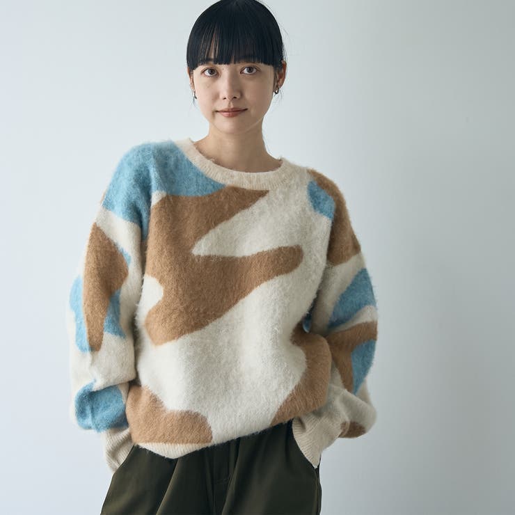 【1枚で映える主役級】マーブルカラー起毛ニットプルオーバー | coen【women】 | 詳細画像7 