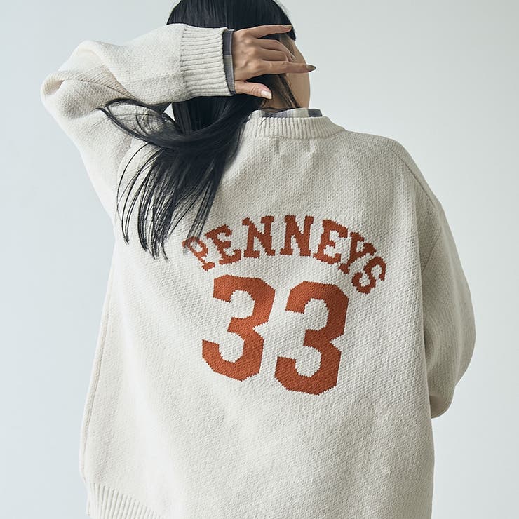 OFF WHITE | Penneys（ぺニーズ）別注モールジャガードロゴニット | coen【women】