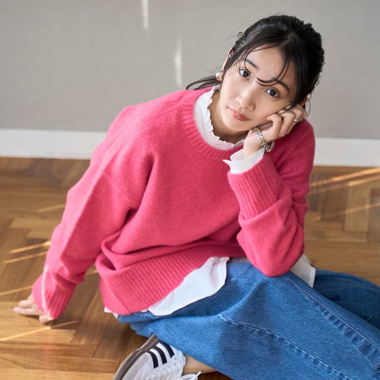 【ヘビロテ確定】フラッフィークルーネックニットプルオーバー | coen【women】 | 詳細画像14 