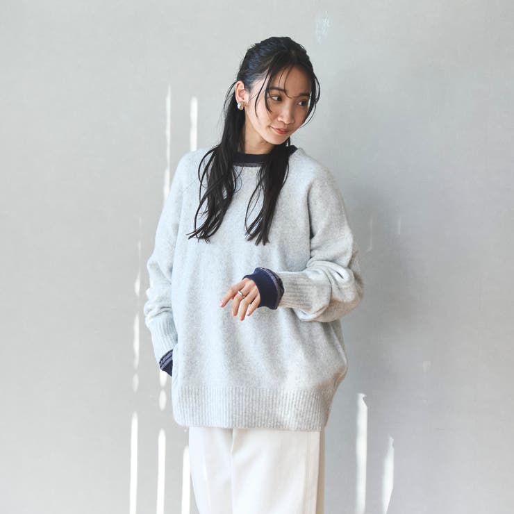 【ヘビロテ確定】フラッフィークルーネックニットプルオーバー | coen【women】 | 詳細画像2 