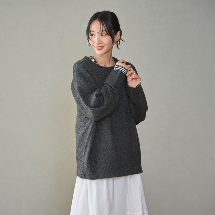 【ヘビロテ確定】フラッフィークルーネックニットプルオーバー | coen【women】 | 詳細画像9 