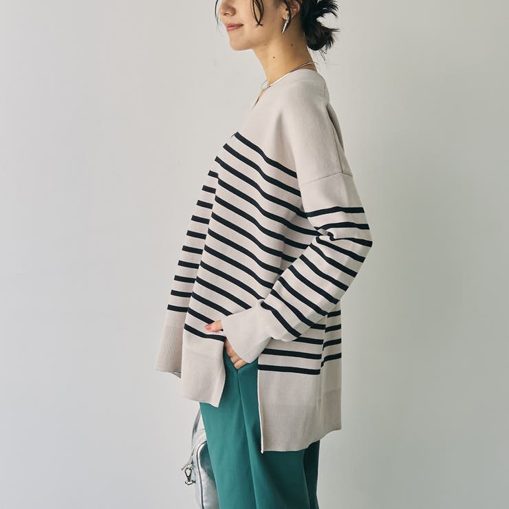 ミラノリブVネックニット[品番：COEW0006078]｜coen【women