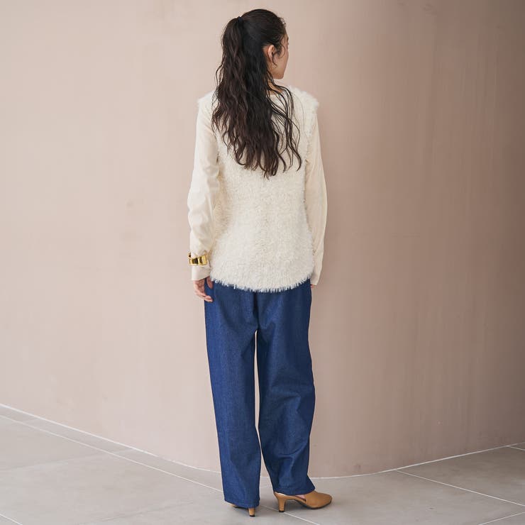 チュールフェザーヤーンニットベスト | coen【women】 | 詳細画像8 