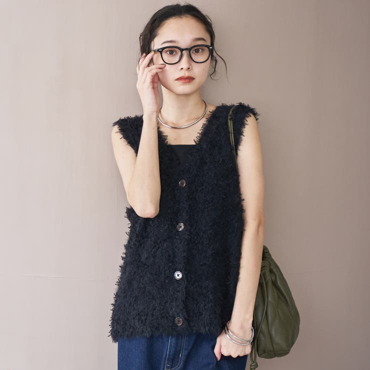 チュールフェザーヤーンニットベスト | coen【women】 | 詳細画像9 