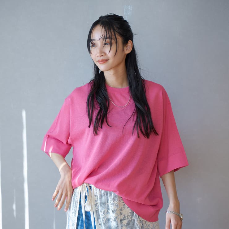 サラコシアーサマーニットビッグTシャツ | coen【women】 | 詳細画像22 