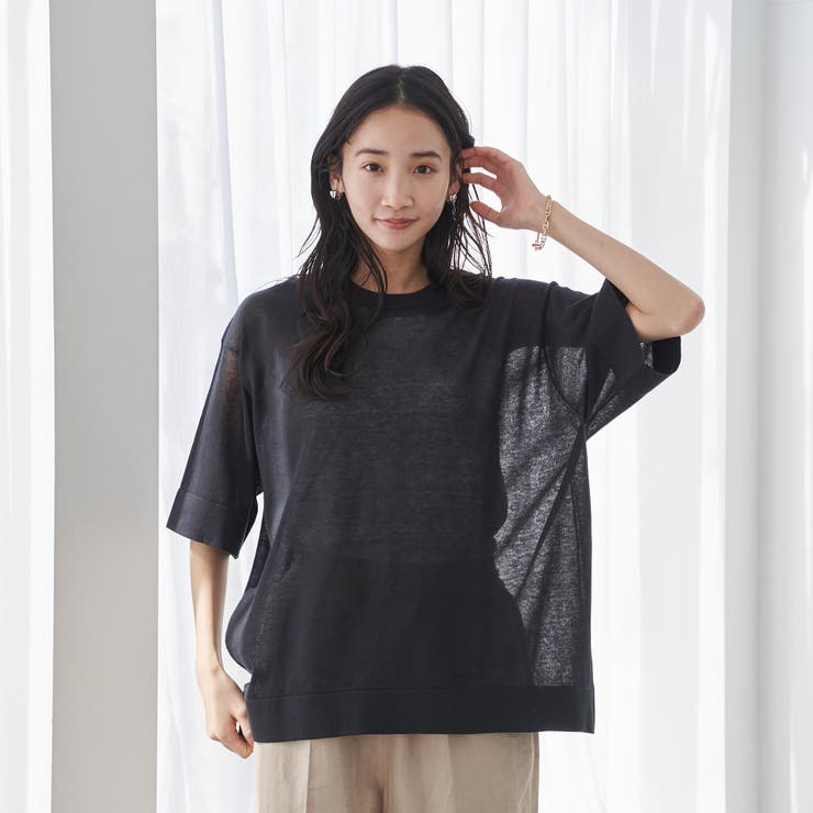 サラコシアーサマーニットビッグTシャツ | coen【women】 | 詳細画像8 