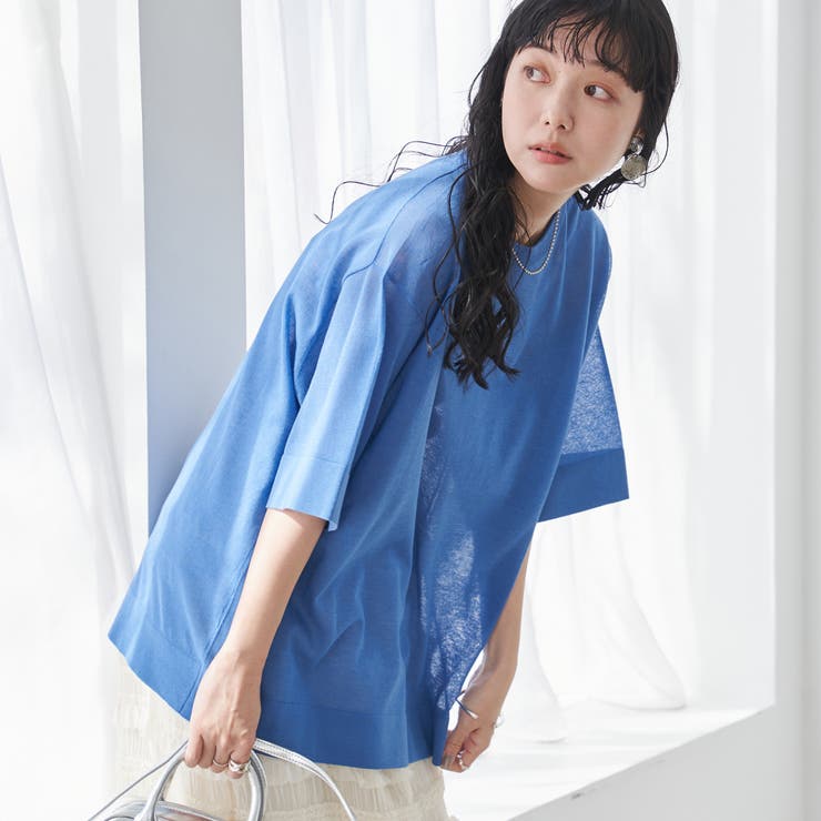 COBALT | サラコシアーサマーニットビッグTシャツ | coen【women】