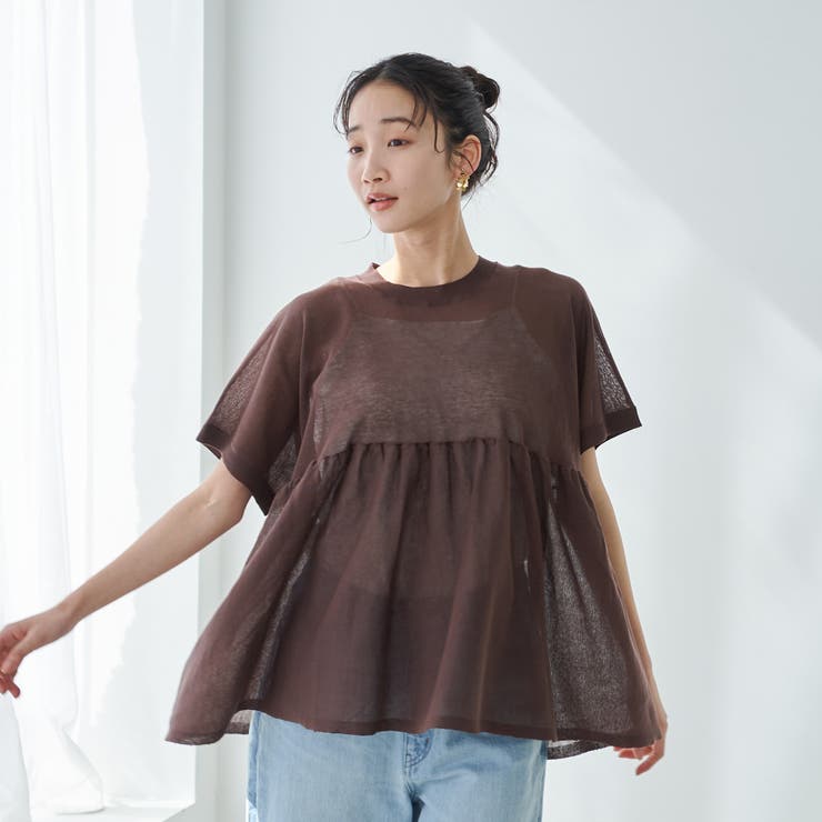 サラコ切替ギャザードルマンサマーニット | coen【women】 | 詳細画像15 