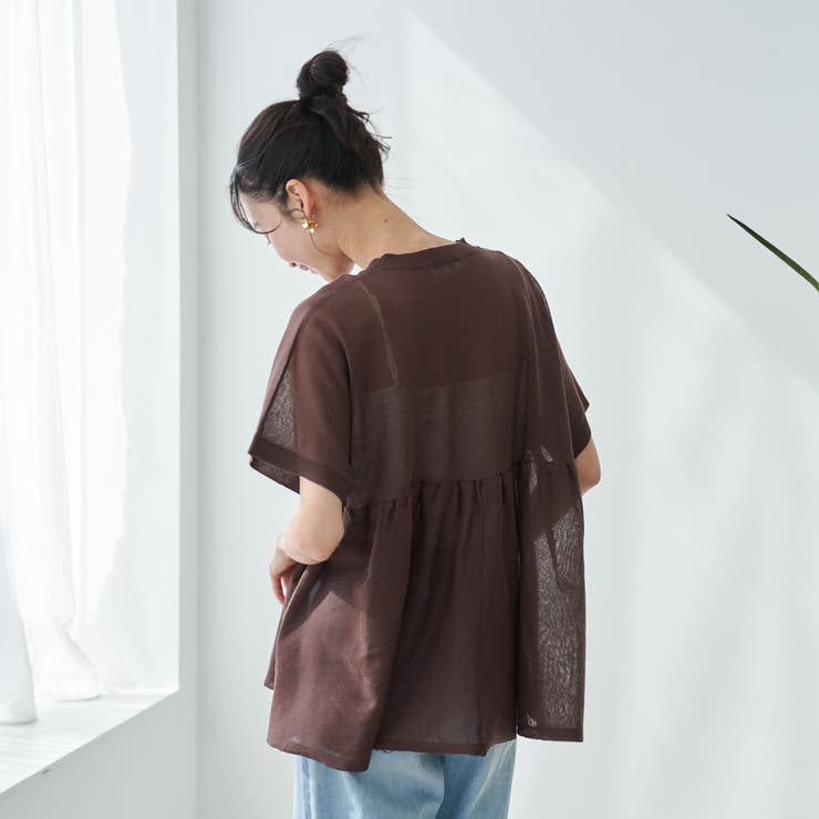 サラコ切替ギャザードルマンサマーニット | coen【women】 | 詳細画像16 