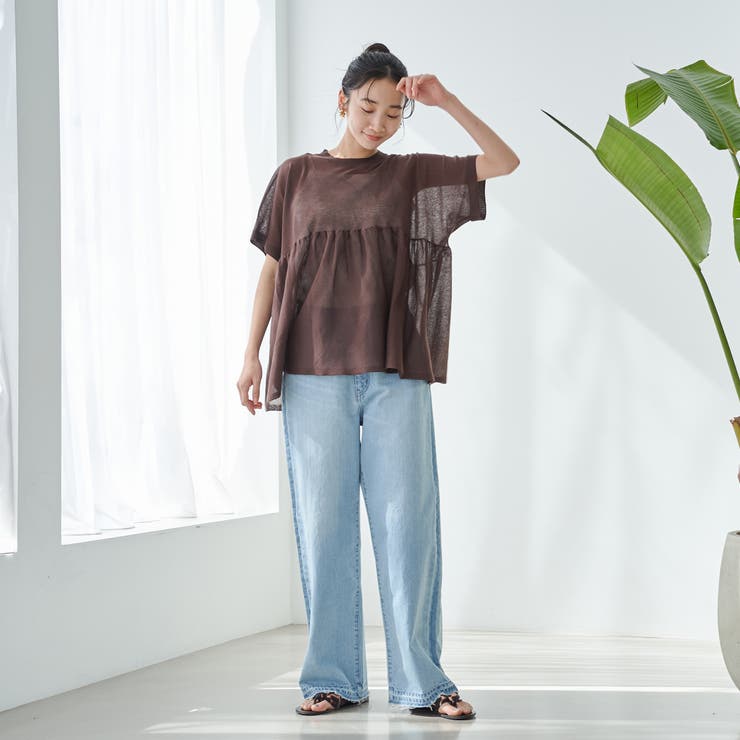 サラコ切替ギャザードルマンサマーニット | coen【women】 | 詳細画像18 