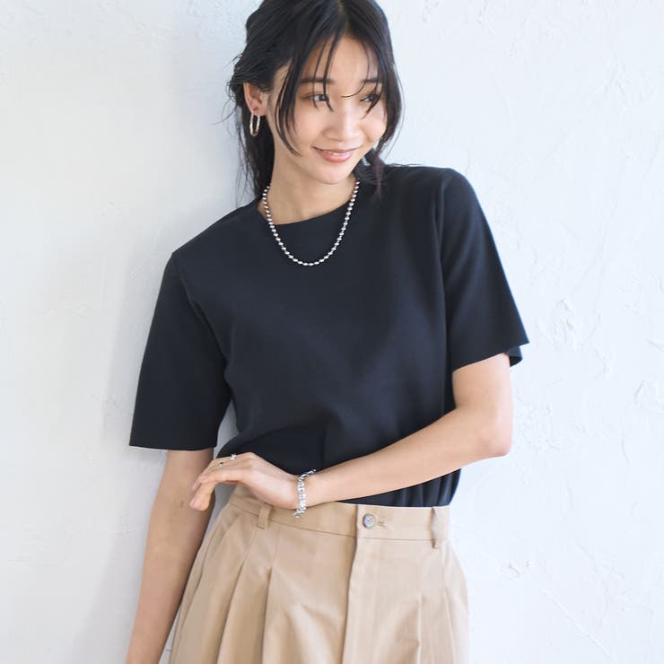 サラコソウバリクルー5分袖サマーニット | coen【women】 | 詳細画像7 