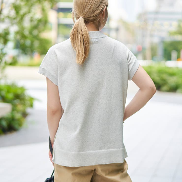 サラコフレンチスリーブハイネックサマーニットトップス | coen【women】 | 詳細画像15 