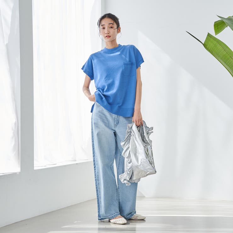 サラコフレンチスリーブハイネックサマーニットトップス | coen【women】 | 詳細画像28 