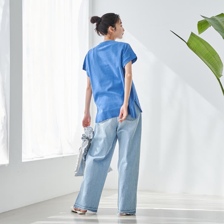 サラコフレンチスリーブハイネックサマーニットトップス | coen【women】 | 詳細画像30 