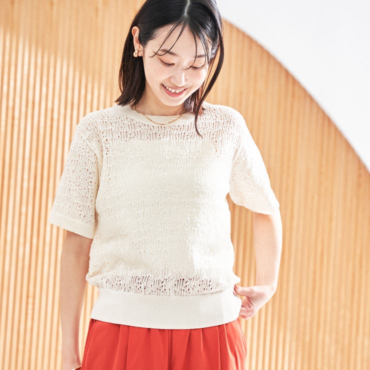 レースサマーニットプルオーバー | coen【women】 | 詳細画像2 