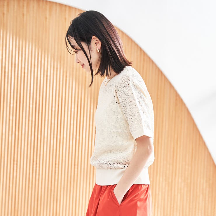 レースサマーニットプルオーバー | coen【women】 | 詳細画像3 