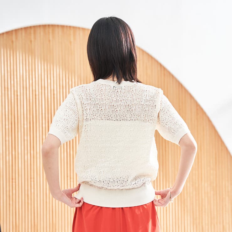 レースサマーニットプルオーバー | coen【women】 | 詳細画像4 