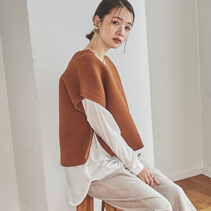 MOCA | 【2SETアイテム】BOXベスト＆ロンTセット | coen【women】